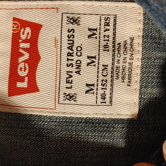 🇨🇦 Boy's Youth Levi's Pearl Snap Button Down Denim Shirt - Picture 8 of 9